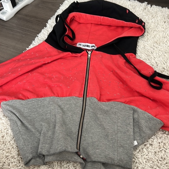 Multi Color Block Zip Up Sweatshirt - Picture 3 of 4